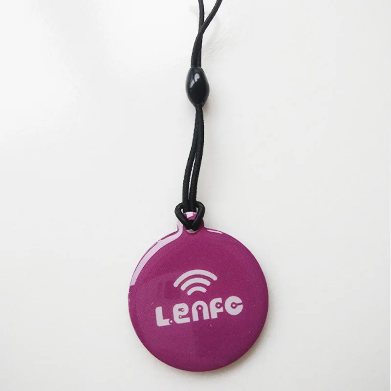 

NFC Epoxy Tags LENFC printing 13.56MHZ RFID NTAG203 NFC Epoxy tag/card/keyfob for NFC phone payment Gift