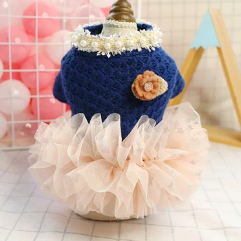 

PETCIRCLE Teddy Bichon Pomeranian Pets Fall/Winter Dogs Small Dogs Two Feet Winter Clothes Princess Puff Skirt