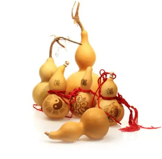 Натуральный Тыквенный кулон большой и маленький сплетник шесть символов