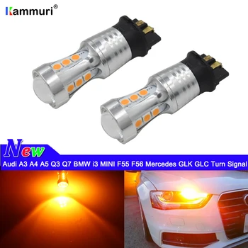 

PW24W LED Amber Error Free PWY24W LED Bulbs For Audi A3 A4 A5 Q3 Volkswagen MK7 Golf CC Ford Fusion LED Front Turn Signal Lights