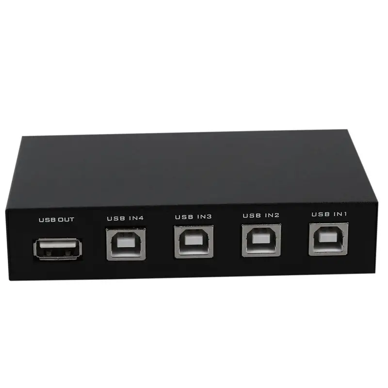 Горячая новинка мини 4 порта USB принтер сканер Обмен переключатель разветвитель коробка концентратор