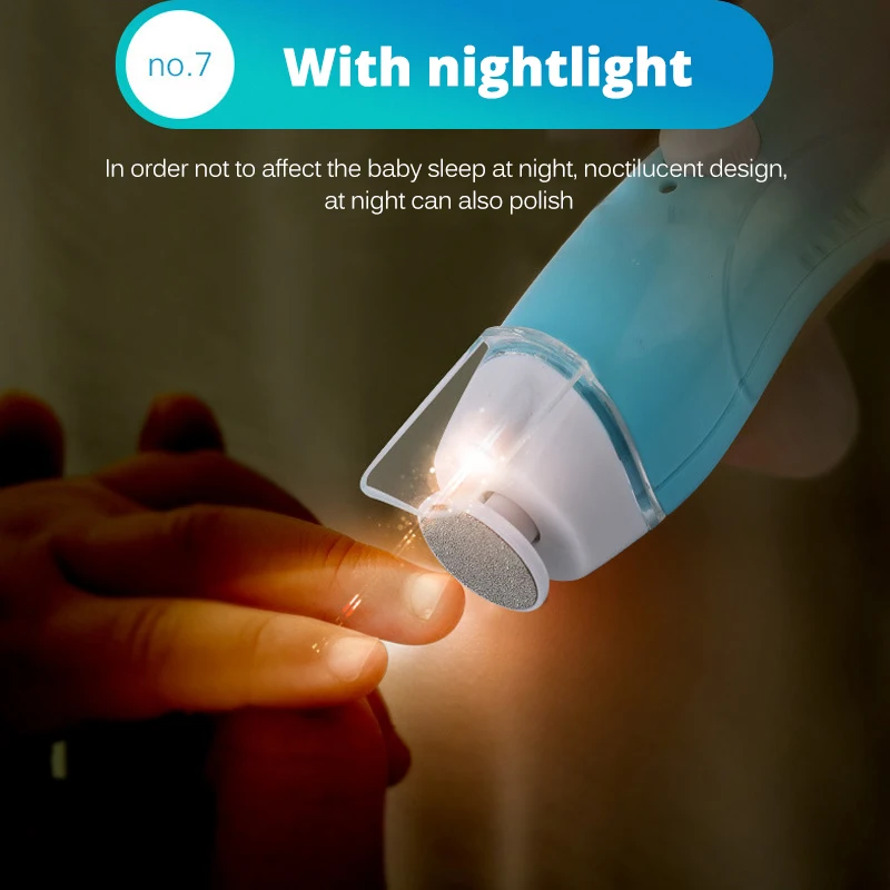 Electric Baby Nail Trimmer USB Charging  Kids Infant Baby Cutter Nail Care Baby Trimmer Manicure Clipper Scissors 4