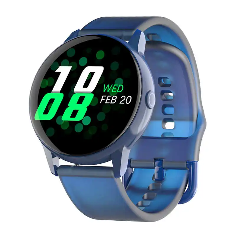 Blue Silicone Strap Fitness Tracker Bluetooth Smart Watch Band Heart Rate Blood Pressure Monitor Smart Bracelet Waterproof Pedometer for Android IOS - Цвет: Blue Silicone Strap