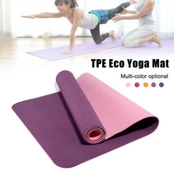 

Thicken Yoga Mat Anti-Slip Sport Pad Odorless for Fitness Pilates Exercise TPE 6mm Home Gym Indoor Fitness Yoga Support Mat