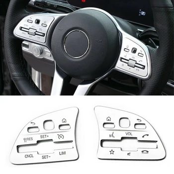 

ABS Steering Wheel Buttons Sequins Trim For Mercedes Benz A B C E-Class GLB GLC Brand New High Quality Sticker Accessories