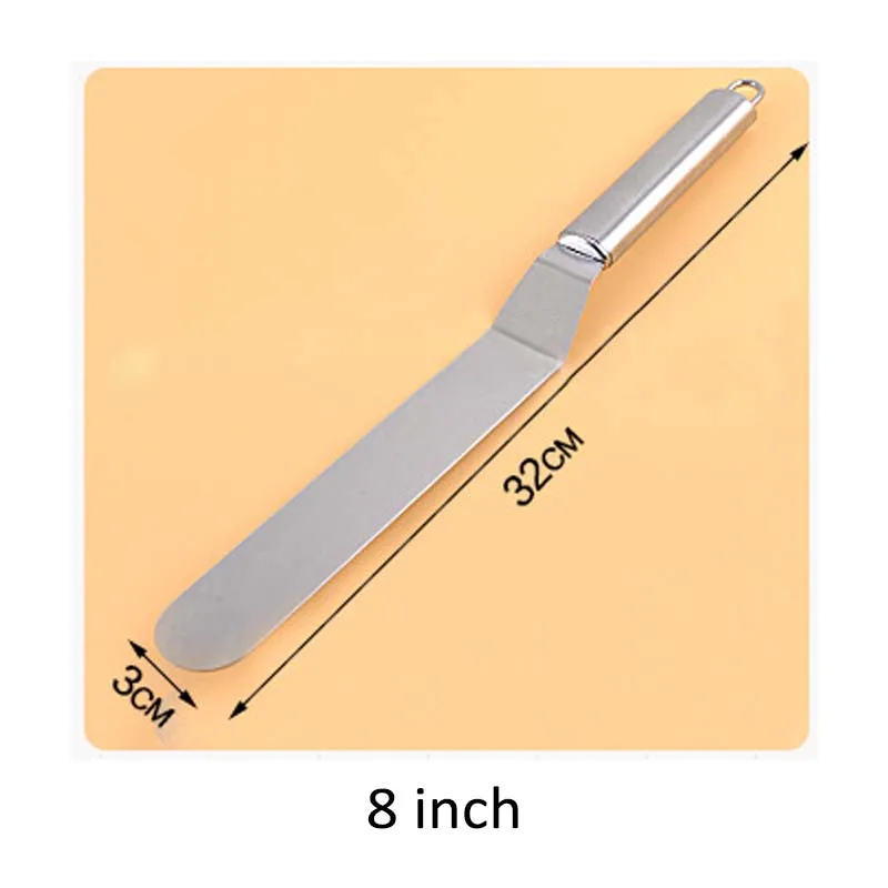 8 inch Инструменты для украшения торта из нержавеющей стали инструменты для выпечки и кондитерских изделий портативная лопатка для крема аксессуары для масла торта Кухонные гаджеты - Цвет: 8 inch