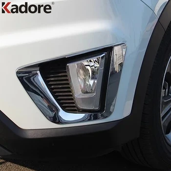 

For Hyundai Cantus Creta ix25 2014 2015 2016 2017 Chrome Front Fog Lights Lamp Eyelid Eyebrow Cover Trim Accessories Styling
