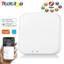Беспроводной умный шлюз ZigBee, хаб с дистанционным управлением через приложение, работает с Alexa Google Home, 5 в 1 А