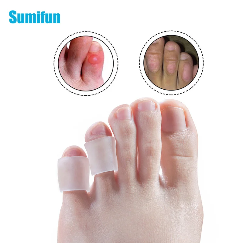 10Pcs Silicone Bunion Hammer Toe Finger Protection Little Toe Tube Corns Blisters Corrector Protector Gel Foot Care Tool D2205 10pcs kn95 face mask anti pm2 5 anti particle mask protection dustproof mouth mask fliters