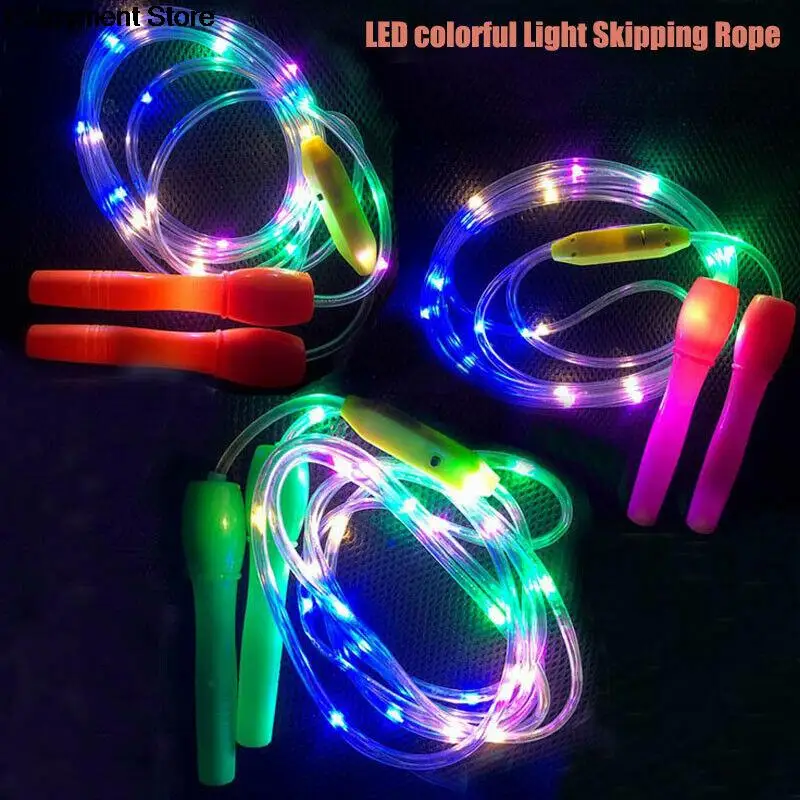 Light Up Jump Ropes Led Skipping Random Color Kids Children Single