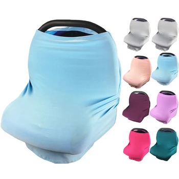 

New Mom Nursing Cover Scarf Canopy Breastfeeding Cover Solid Multifunction Cape Baby Stroller Cover Infant Car Seat Cover