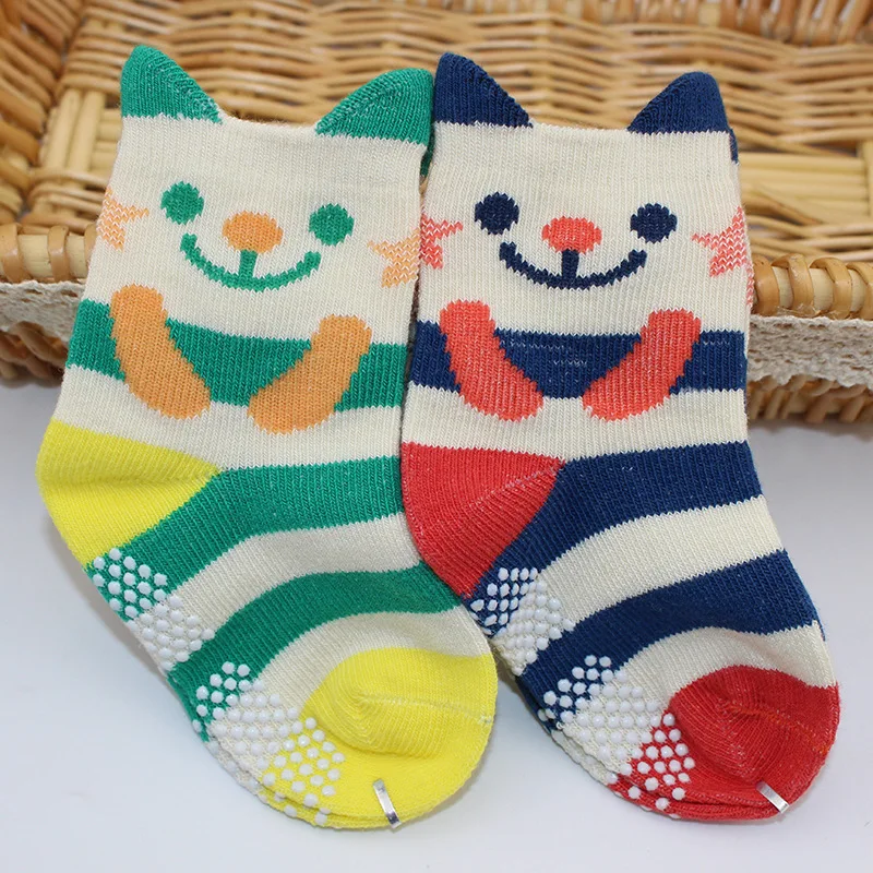 

2019 Spring And Autumn New Style Kitten Children's Socks Cotton Infant Baby Socks Floor Socks Dispensing Anti-slip Children's So