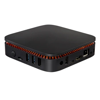 Billige AK1 Lizenzierte Windows10 64Bit 4 GB/32 GB Mini PC Intel Celeron J3455 SATA 3,0 AC WiFi Bluetooth Gigabit LAN USB3.0 Typ-C-HD MI