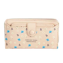 Long Wallets For Women New Flower Prints Clutch Bag With Card Holder High Capacity Ladies Daily Clutches Multi-function Purses