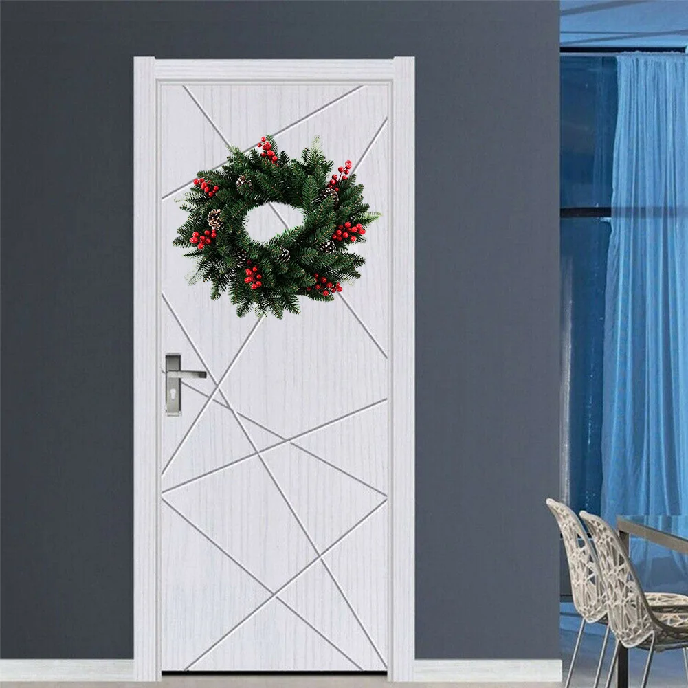 

DIY Christmas Artificial Flower Bar Holiday Home Crafts Festival Door Hanging Wreath Wall Ornament Bedroom Party Supplies PE