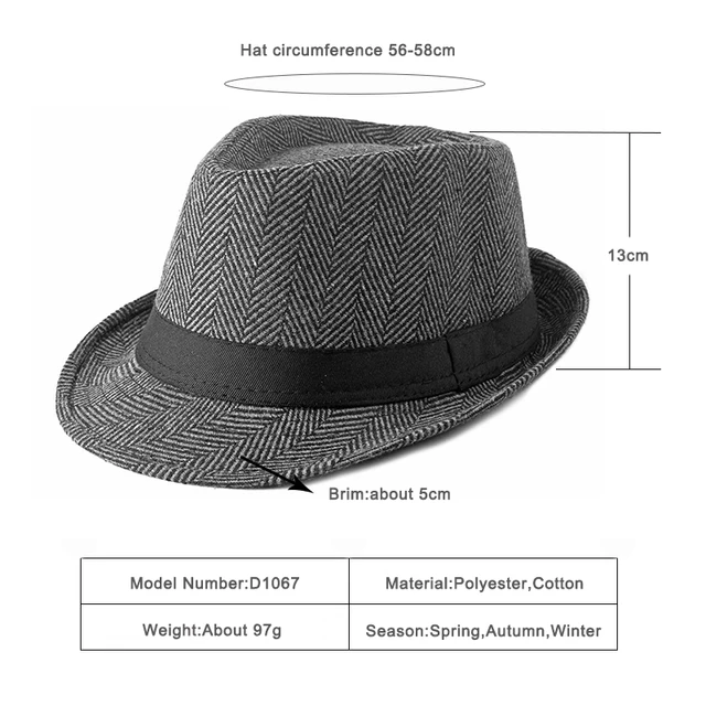 Wuaumx Unisex British Style Tweed Jazz Hat