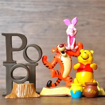 

Disney Winnie The Pooh Action Figure Dolls Toy Anmie Winnie Pooh Tiger Piglet DIY Figure Toy Children Birthday Gift M4538