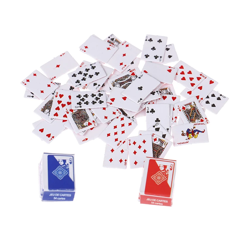 1Set 1:6/1:12 Dollhouse Miniaturen Zubehör Spielkarten Poker Home Bar DekoRSPF 