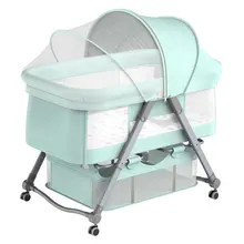 Berceau pliant et Portable pour nouveau né, grand lit européen multifonctionnel, berceau à bascule pour bébé 