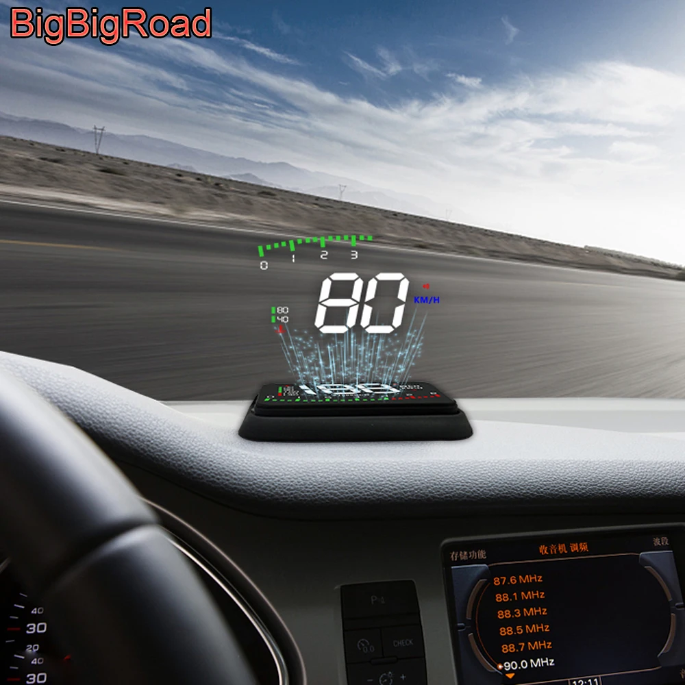 Дисплей BigBigRoad Hud для BMW проектор на лобовое стекло X1 X2 X3 X4 M X5 X6 X7 Z4 i3 i8 Z2 загато e39 e46