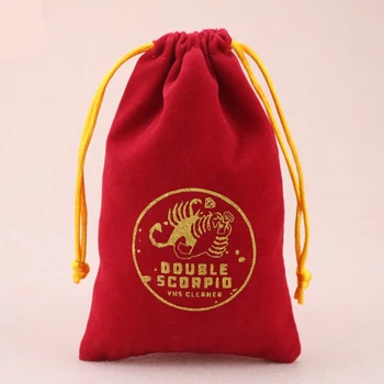 

Simulation buckskin storage bag for packaging suede makeup / wedding / party / eye mask / lashes custom logo drawstring bag