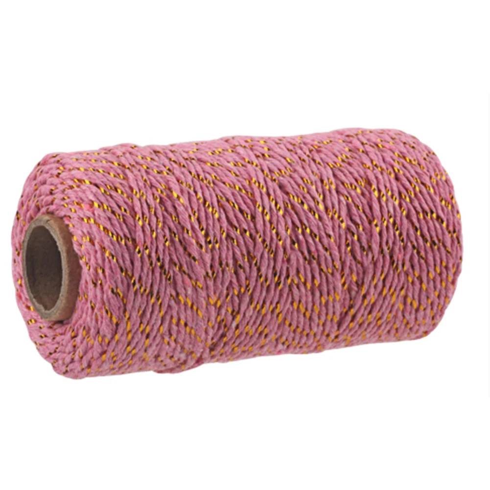 Gold Sparkle Pink Прочная хлопковая струна, многофункциональная, Экологичная, двухцветная, подарок, украшение, впитывает влагу, традиционная - Цвет: Gold Sparkle Pink