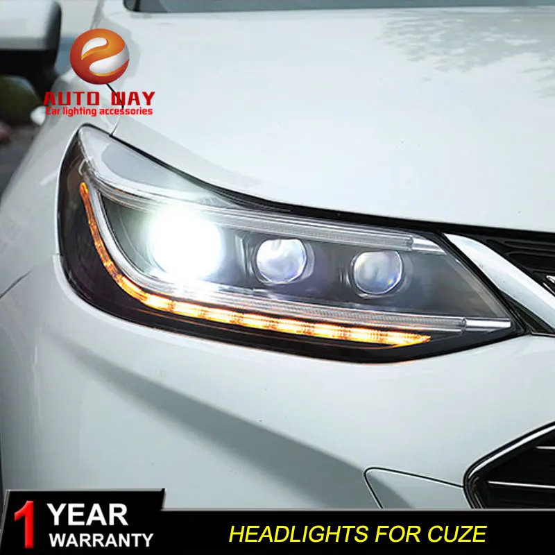 Автомобильный Стайлинг чехол для фар Chevrolet Cruze фары 2018 светодиодные ангельские