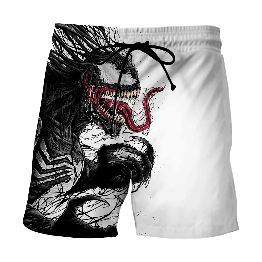 Venom pantalones cortos con estampado 3d para hombre y mujer, shorts de playa, pantalones cortos de hip hop, ropa de calle, 2020|Pantalones cortos de surf| - AliExpress
