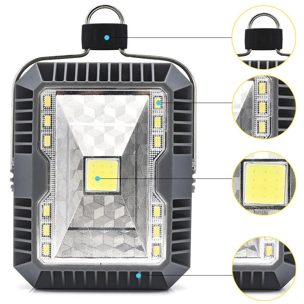 

5W Magnetic Solor LED COB Portable Night Light Emergency Light USB Rechargable 2 Mode Charging Solor Lamp For Home Camp Outdoor