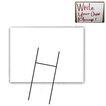 

Doodle Board Practical Display Stand H Frame Ground Stake Courtyard Blank Yard Sign Set 40x30cm Message White Durable