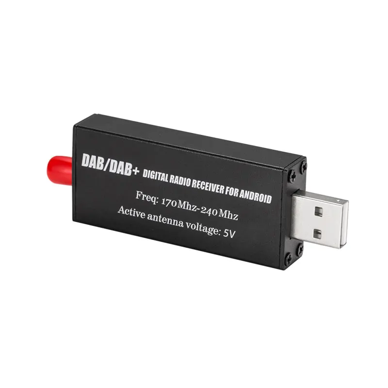 VicTsing Универсальный DAB радио приемник DAB+ коробка USB радио антенна Тернер цифровой вещания с антенна SMA для Android Автомобильный плеер - Название цвета: Черный