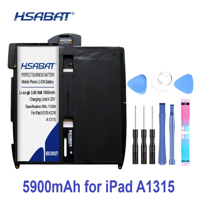 HSABAT 5900 мА/ч, Батарея для iPad 1 1st поколения A1315 A1219 A1337 616-0448 616-0478 969TA028H