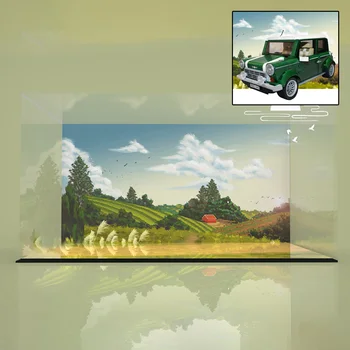 

MODIKER Building Block Acrylic Dustproof Display Box Show Box for Car 10242 Display Box Included Only - 2 Lights