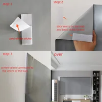 MIXITO Projector Screen Simple 16:9 Anti-Light Curtain 30 72 84 92 100 106 120 130 133 Inches Home Outdoor Office Portable 3d HD - Image 3