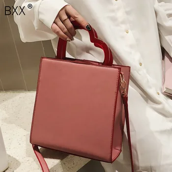 

[BXX] New Design Solid Color Shoulder Bag For Women 2020 Summer Simple Crossbody Bags Fashion Lady Small Travel Handbag HL619
