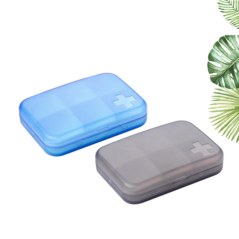 6 Grids Medicine Holder Mini Pill Box Weekly Pill Box Tablet Storage Case Container Dispenser Organizer Travel Pill Case Holder