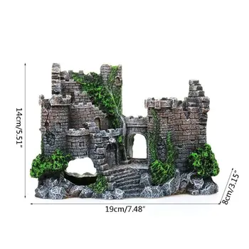 

Aquarium Ornaments Resin Big Castle Aquarium Supplies for Theme Decorations Fishs Fish Tank Desk Decoration Accessories Pet Fish