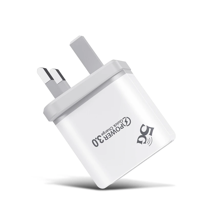 Lovebay 3 порта быстрое зарядное устройство QC3.0 USB ЗУ для мобильного телефона 2.1A EU US UK настенное зарядное устройство адаптер для iPhone XS 11 Pro Xiaomi - Тип штекера: UK Plug White