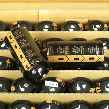 

1pcs/2pcs/4pcs/6pcs/10pcs hot sale ELNA FOR AUDIO 100V10000UF audio for audio electrolytic capacitors black gold