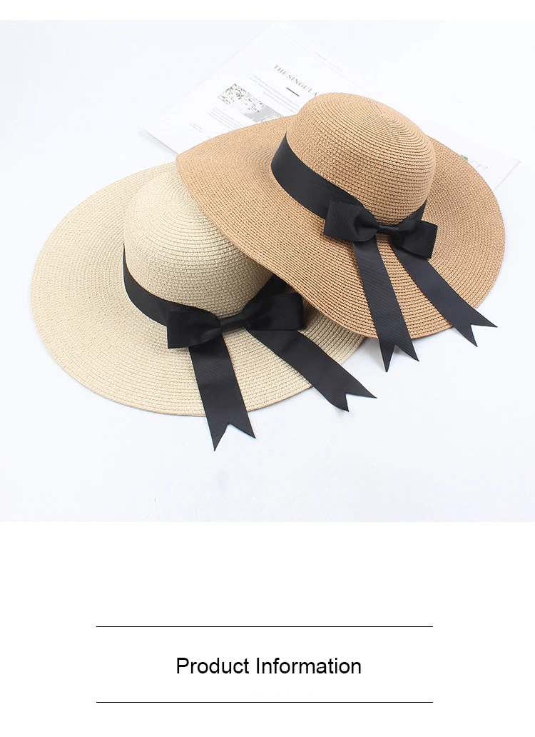 USPOP Women straw hats sun hats female wide brim beach hat bow summer hat  anti uv straw sun hats - AliExpress Apparel Accessories