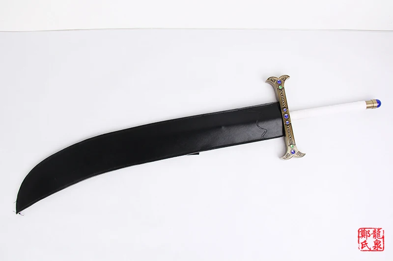 Anime One Piece Sword Dracule Mihawk weapons carbon steel blade PU sheath cosplay swords props Home Decor Metal Craft No sharp