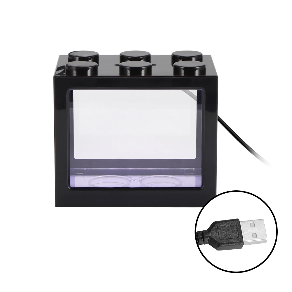 Aquarium Small Acrylic Fish Tank Building Blocks Superimposed Ecological |