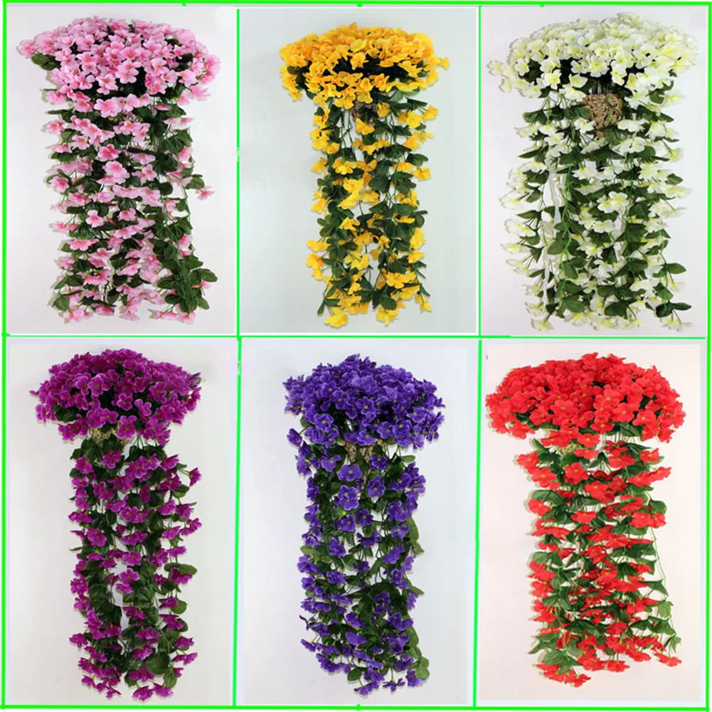 1pc Artificial Ivy Fake Flower Vine 200 Small Flowers Garland Hanging