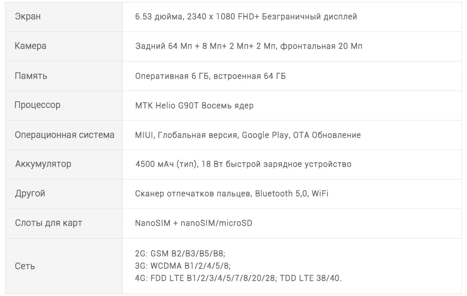 Xiaomi Redmi Note 8 Pro, глобальная версия, 6 ГБ ОЗУ, 64 Гб ПЗУ, 64 мп, четыре камеры MTK Helio G90T, смартфон, 4500 мА/ч, 18 Вт, QC 3,0, UFS 2,1
