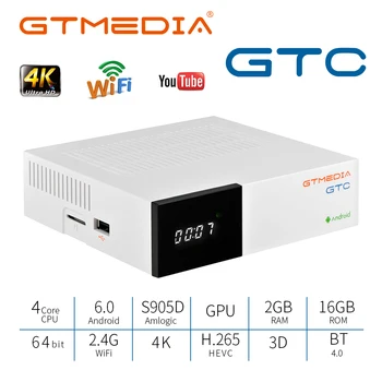 

Freesat GTC Receptor DVB-S2 DVB-C DVB-T2 Amlogic S905D android 6.0 TV BOX 2GB 16GB Satellite TV Receiver TV Box