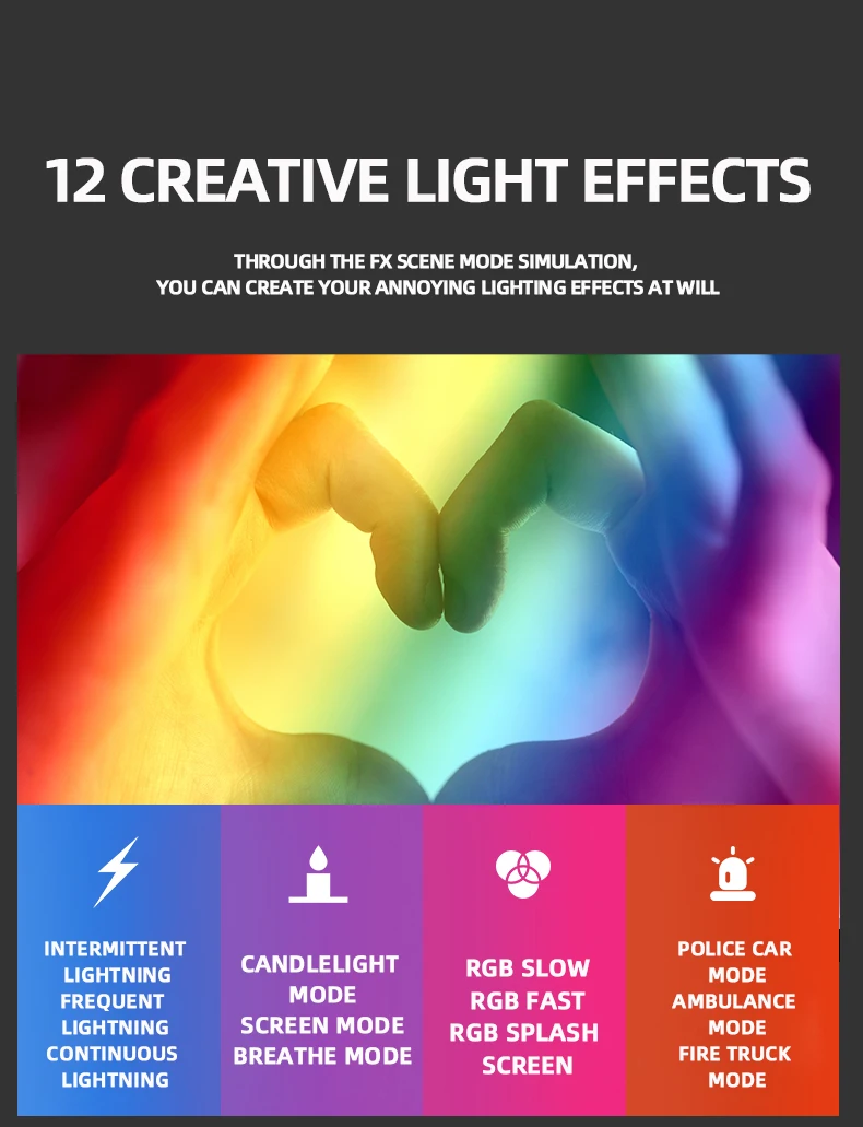 SOONPHO P10 2500K-8500K RGB LED Video Light CRI 97 Fill Light Built-in Battery Photographic Lighting for Shooting Studio+ tripod