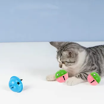 

10pcs Cat Toys Ball With Bell Playing Chew Rattle Scratch Plastic Ball Interactive Cat Training Bite Toys For Cats Pet Supplies