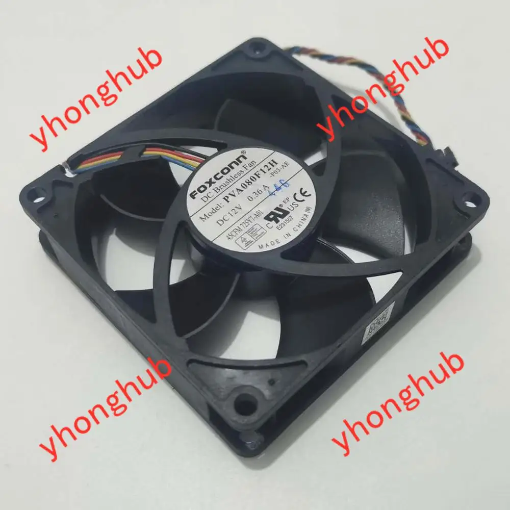 Foxconn PVA080F12H DC 12V 0.36A 80x80x20 мм 4 провод Сервер вентилятор охлаждения|cooling fan|cooling fan