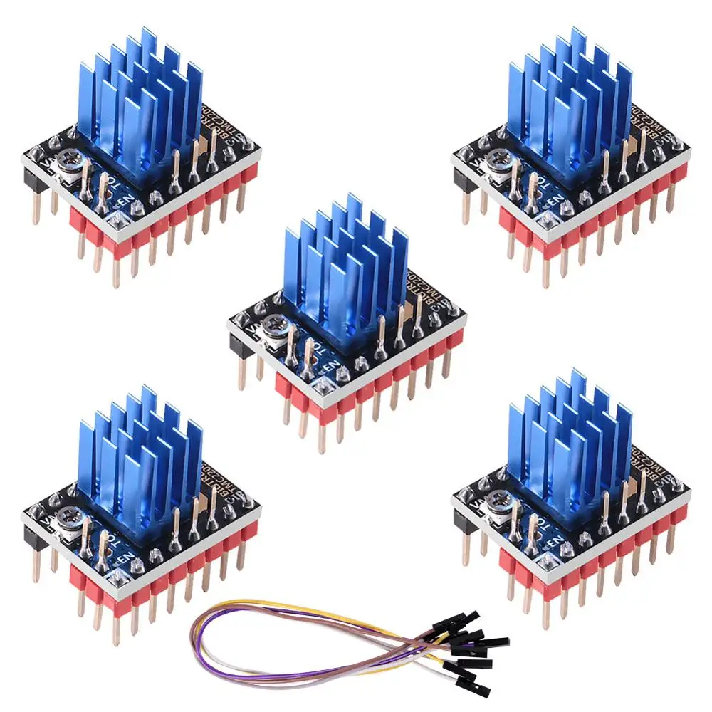 Драйвер шагового двигателя TMC2209 V1.2 TMC2208 UART 2.8A запчасти для 3D принтера TMC2130 TMC5160 SKR