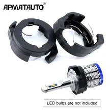 Adaptador de faros LED H7 para coche, portalámparas con Clip para lámpara, Base para Ford KUGA, VW, Passat B6, Alfa Romeo, Renault, Megane